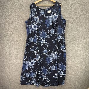 JMS Collection Dress Women 26W Plus Black Florall Sheath Short Zipper Casual